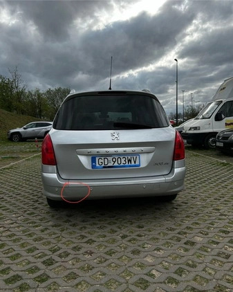 Peugeot 308 cena 16900 przebieg: 129553, rok produkcji 2009 z Gdańsk małe 211